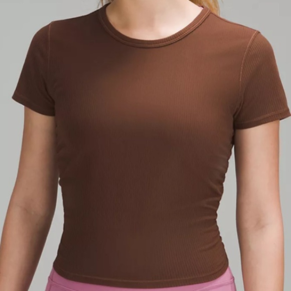 lululemon athletica Chocolate Brown Short Sleeve Tee